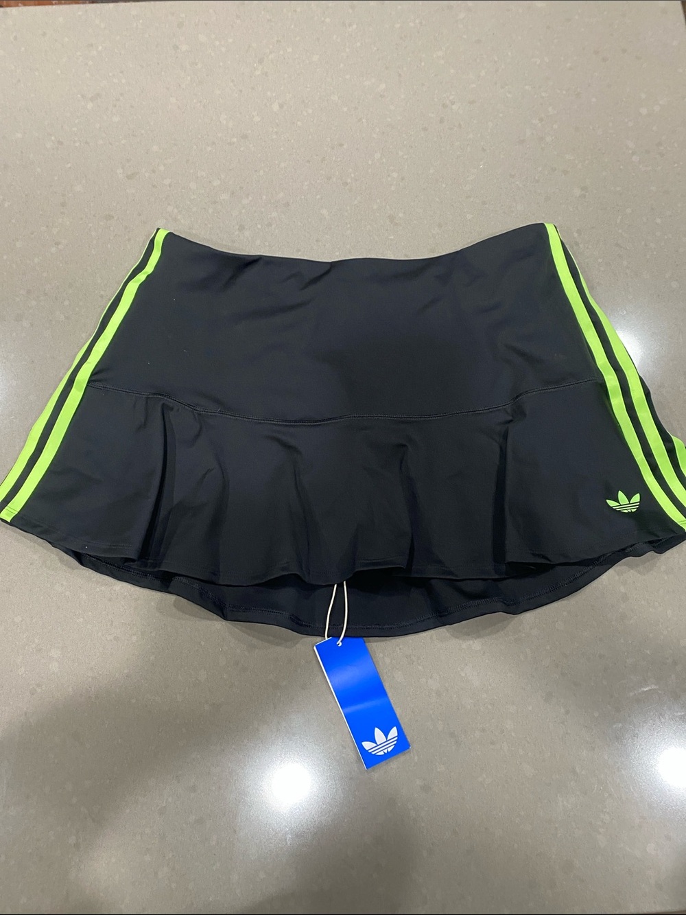 NWT adidas womens mini skirt black size large